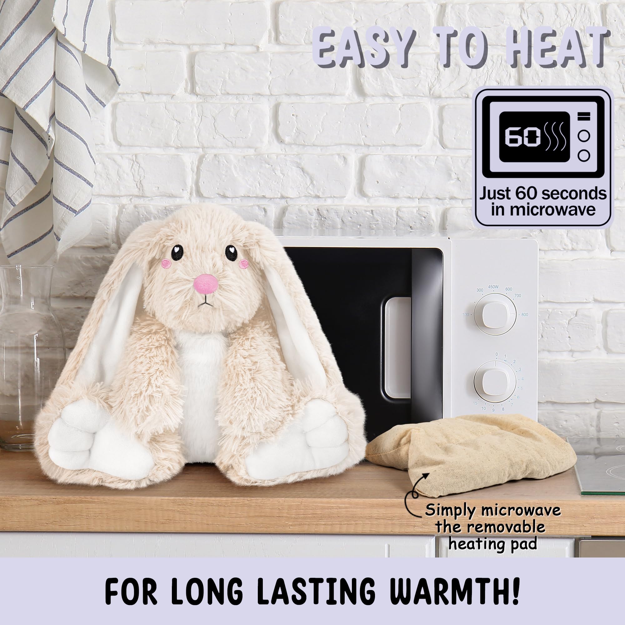 Amazon.com: Bunny Microwavable Stuffed Animal – 1.5 lb Unscented